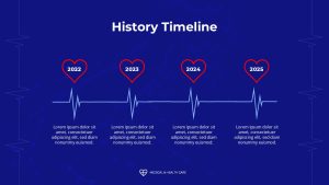 Free Medical Healthcare PowerPoint Template history timeline slide