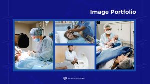 Free Medical Healthcare PowerPoint Template portfolio slide