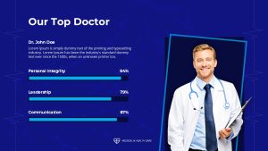 Free Medical Healthcare PowerPoint Template top doctor slide