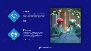 Free Medical Healthcare PowerPoint Template vision and mission