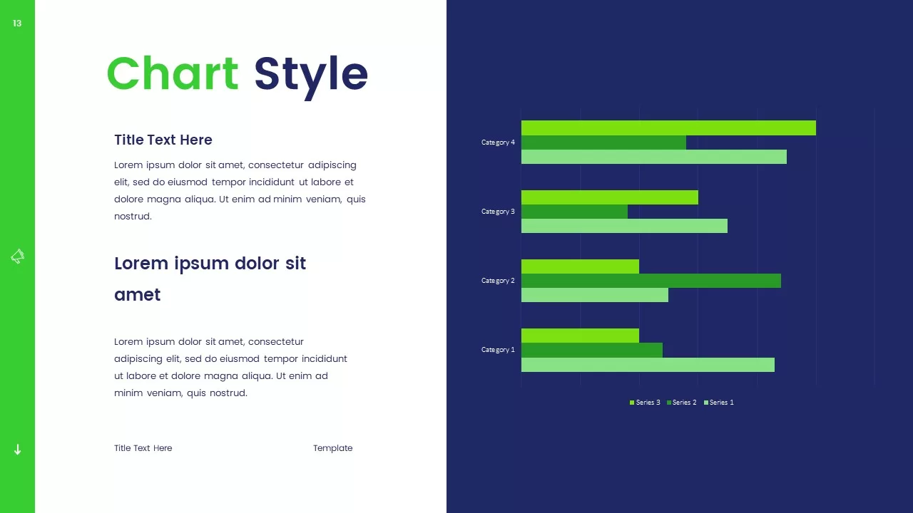 chart style template for marketing agency deck