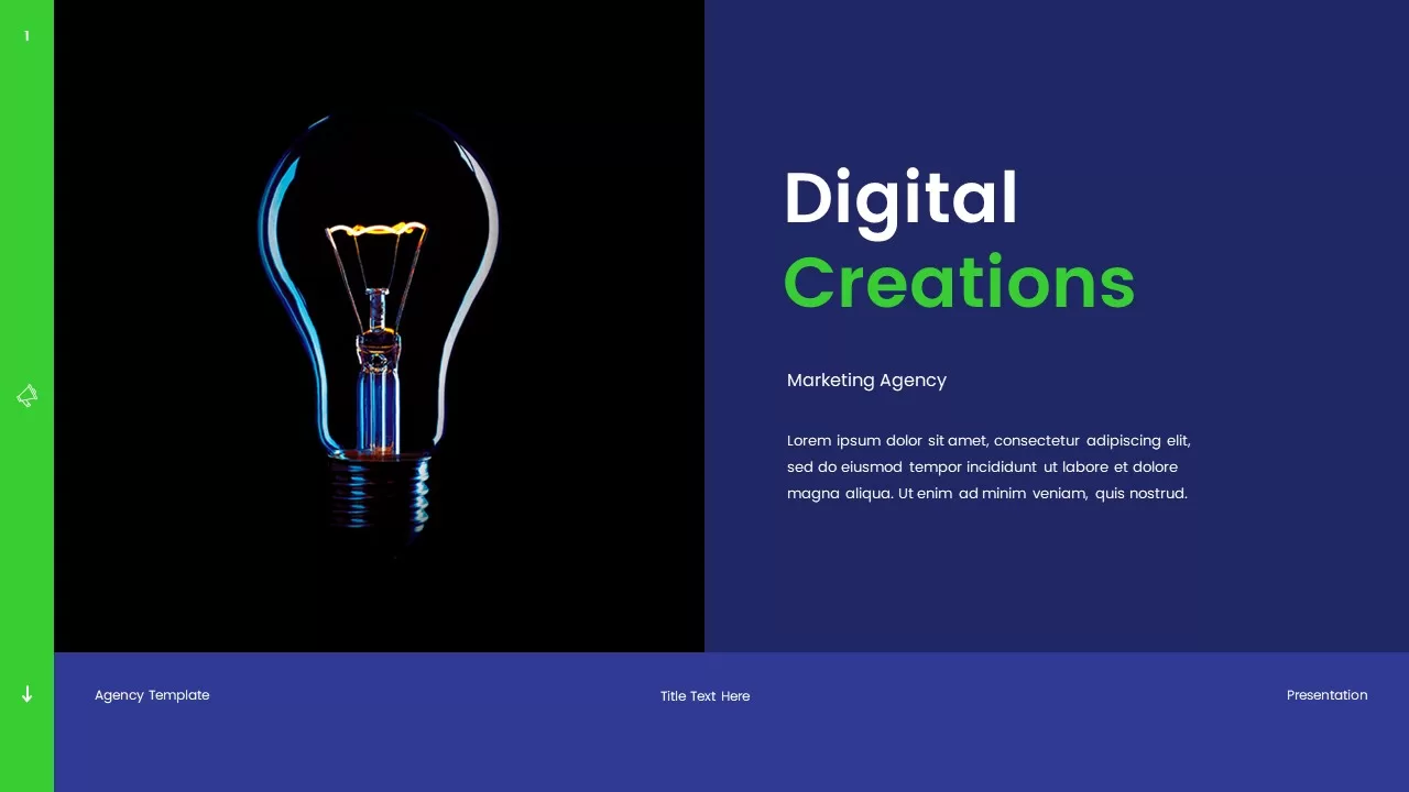 digital creations template for marketing agency deck