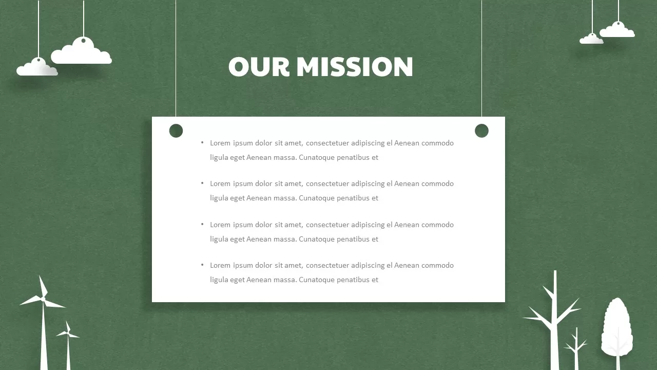 mission slide for paper tree powerpoint template