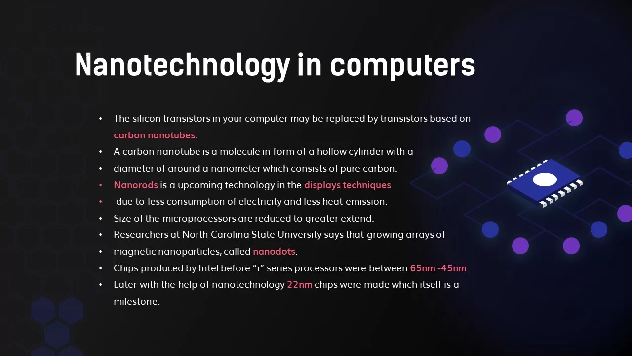 nanotechnology in computers for nano technology presentation template