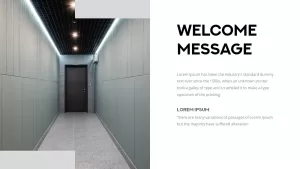 welcome message