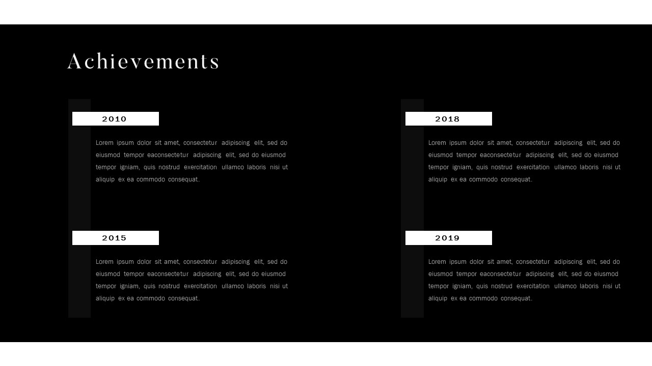 Black and White Business Plan Presentation Template