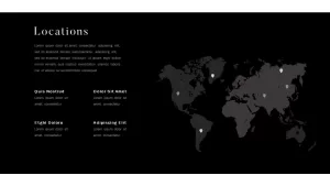 Locations Black and White Business Plan Presentation Template