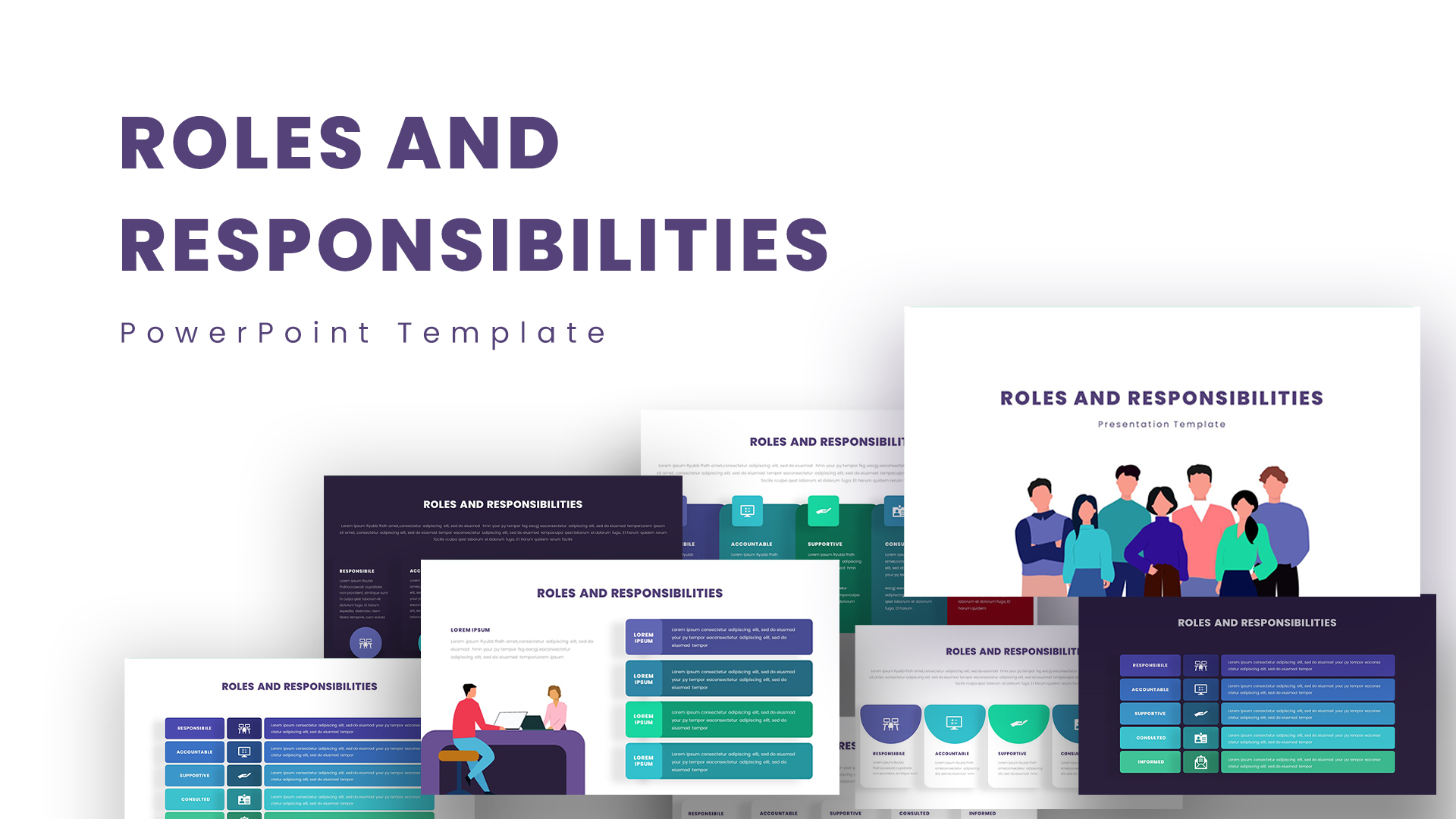  Roles and Responsibility PowerPoint Template
