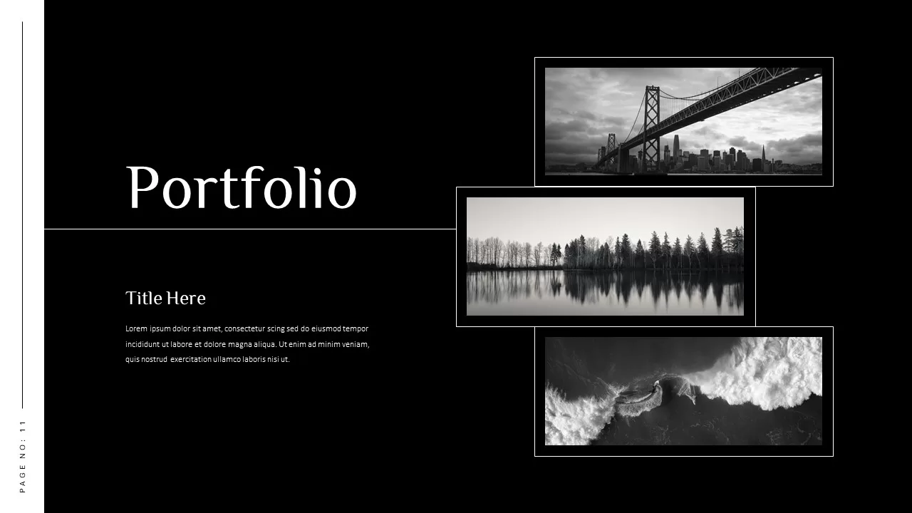 Three images portfolio photography portfolio template