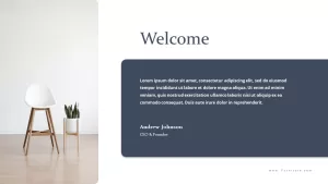 Welcome Furniture Presentation PowerPoint template