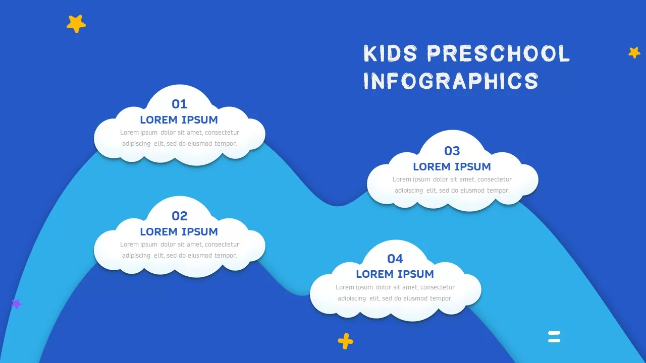 kids preschool infographics slide