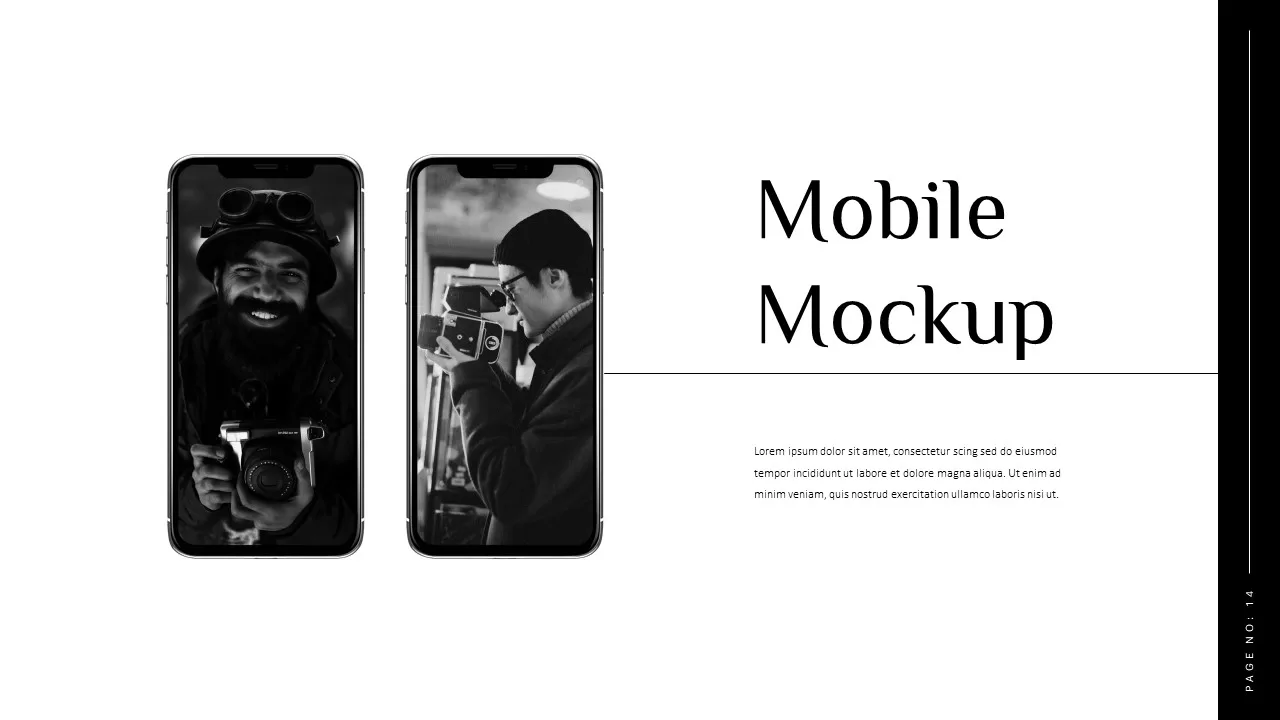 mobile mockup photography portfolio template