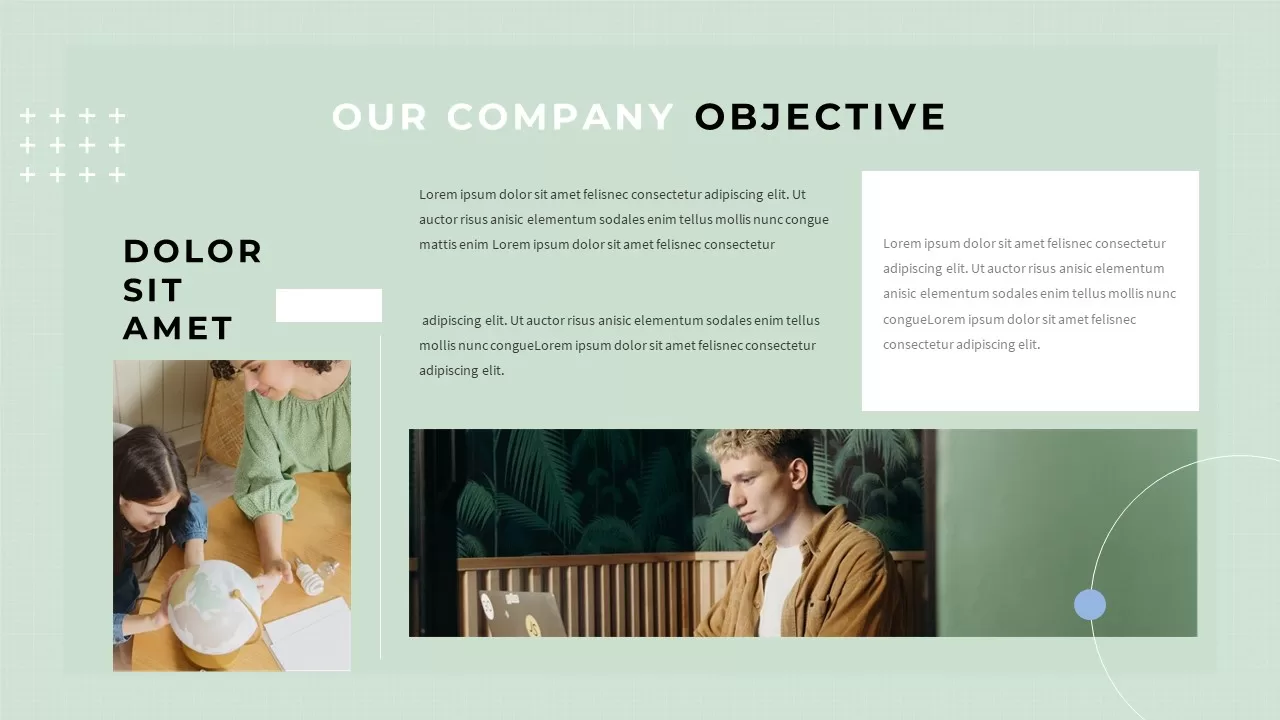 our company objective pastel presentation template