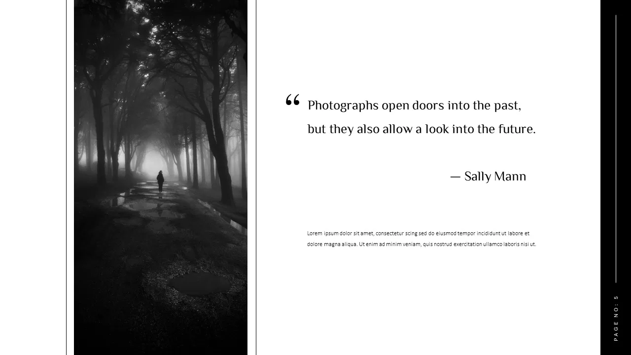 quotes photography portfolio template