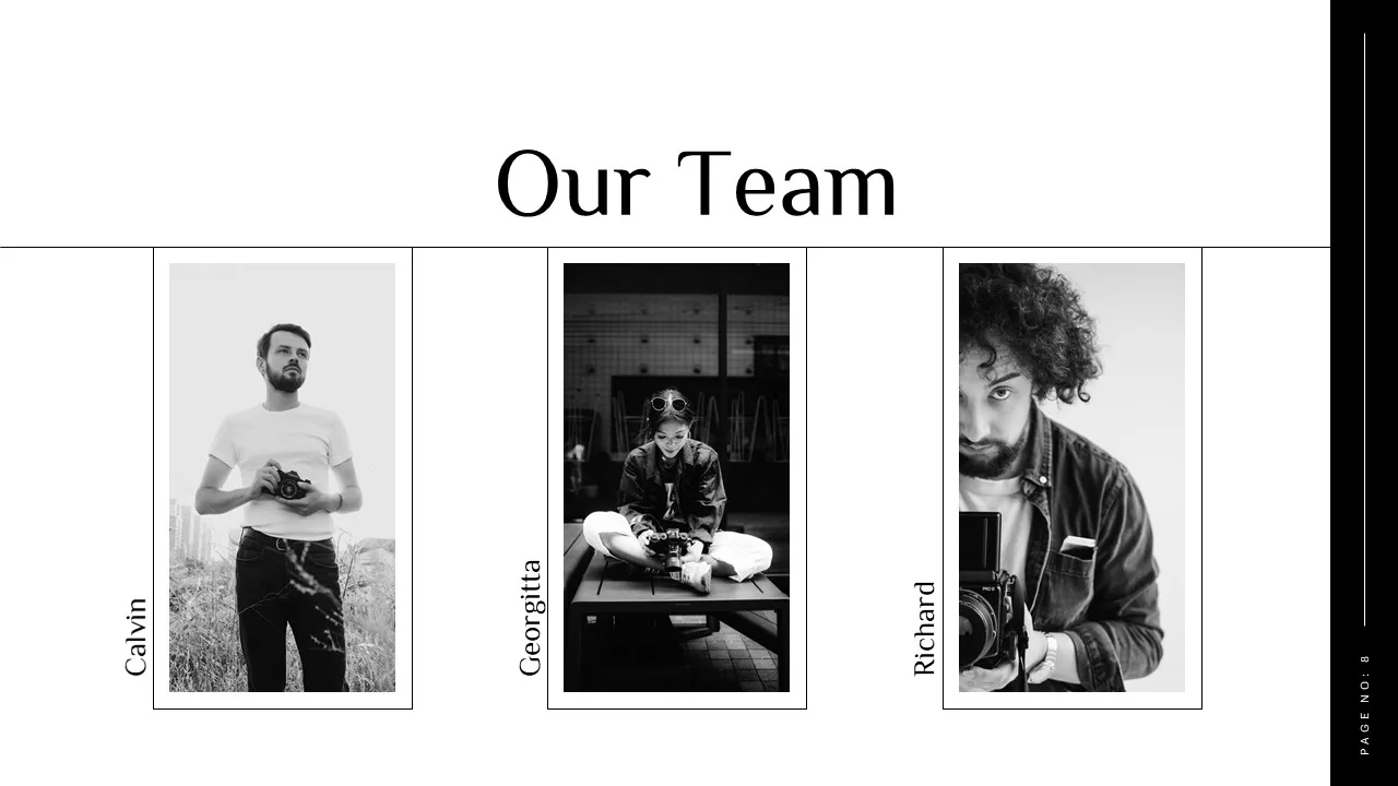 team template of studio presentation slide