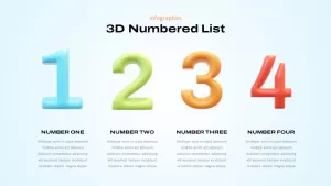 1-4 number powerpoint list