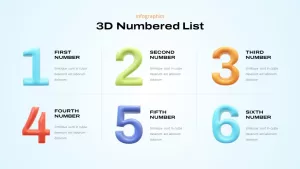 3D Numbered List