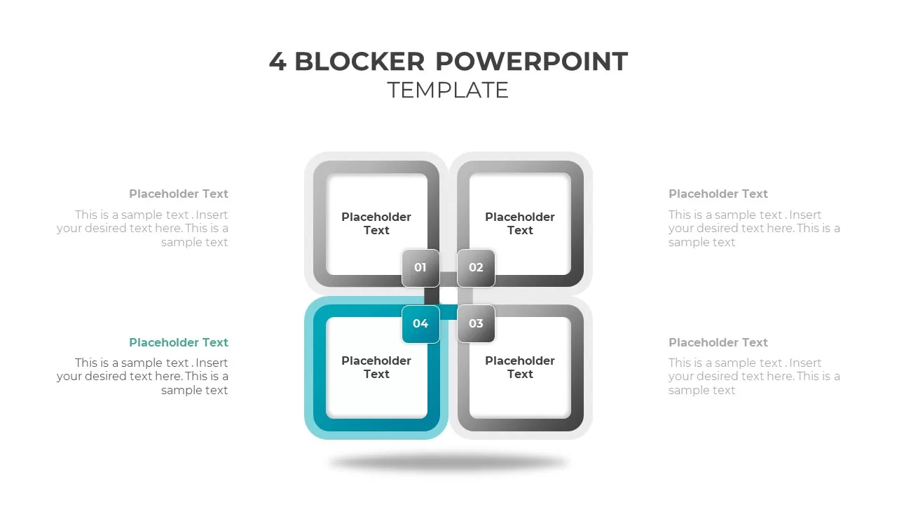 4 block ppt templates