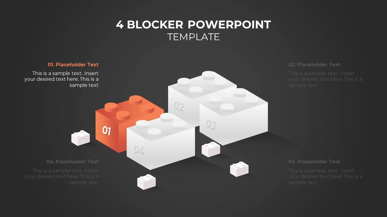 4 blocks slide ppt10 template