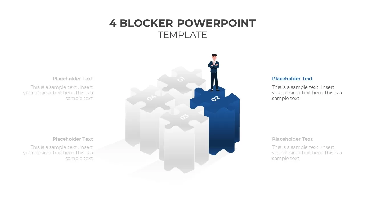 4 blocks slide ppt16 template