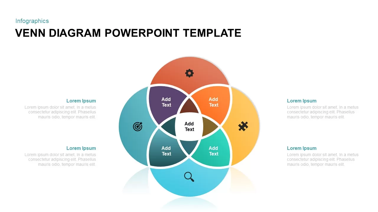 4 circle venn diagram powerpoint template