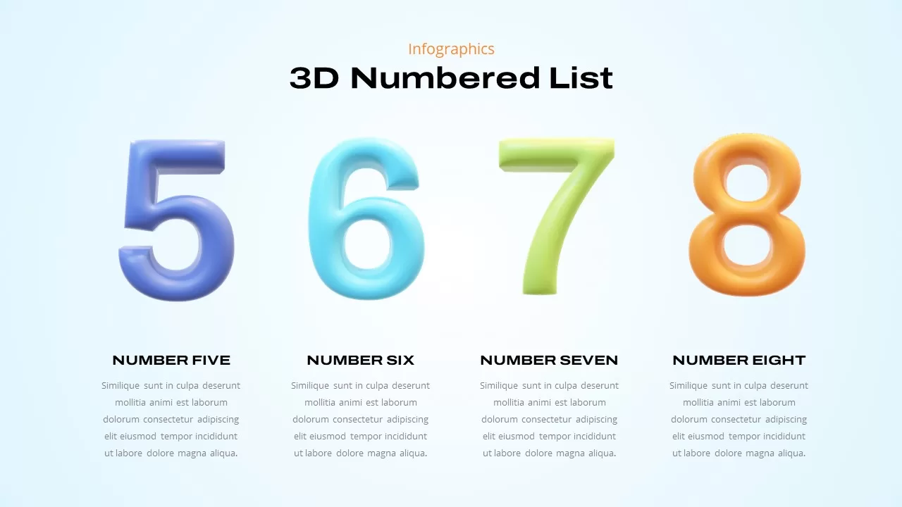 5 6 7 8 number powerpoint list