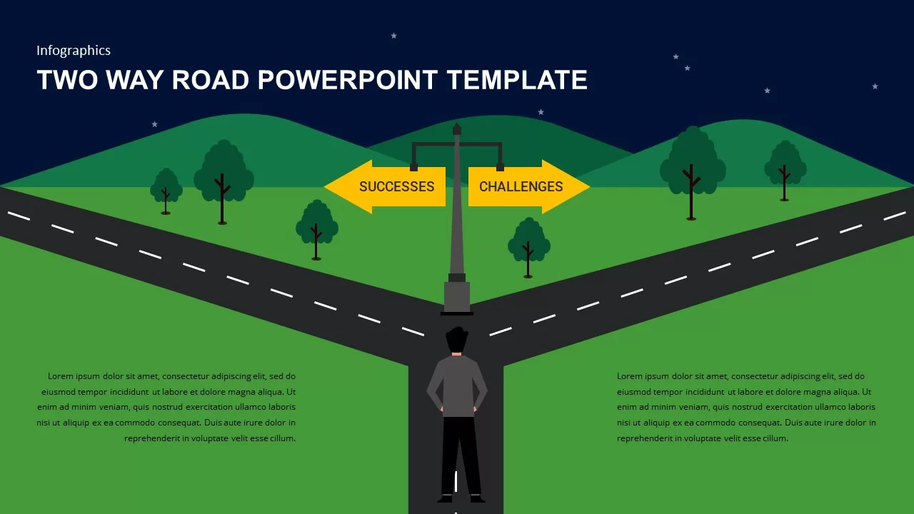 Two Way Road Template