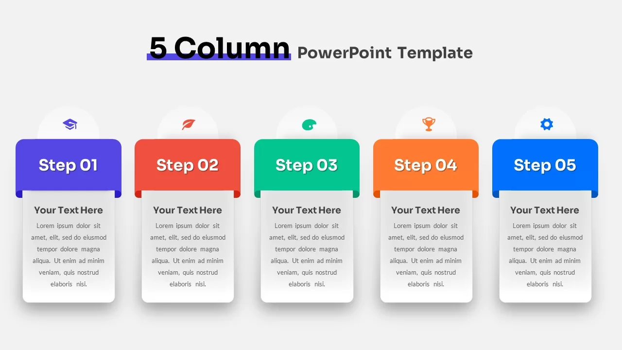 5 column PowerPoint templates