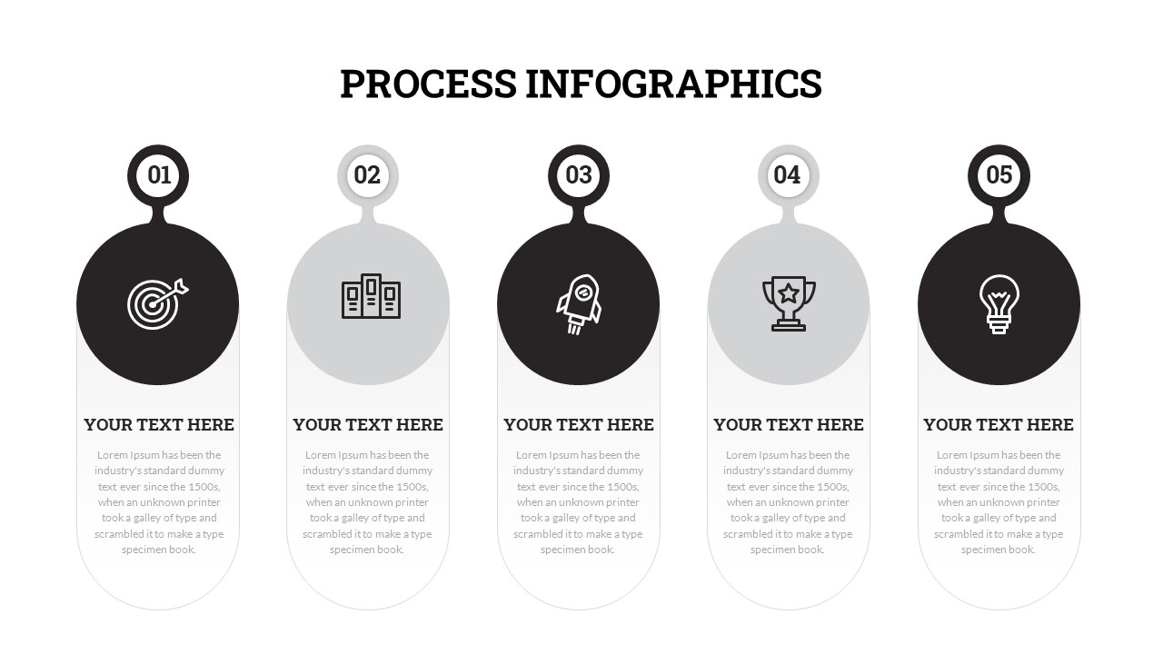 Black and white PowerPoint template SlideBazaar