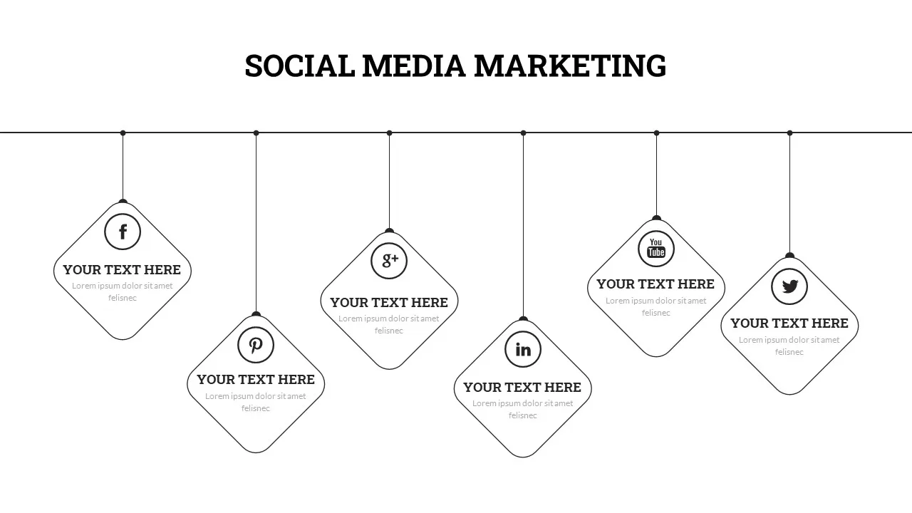 Black and white social media powerpoint