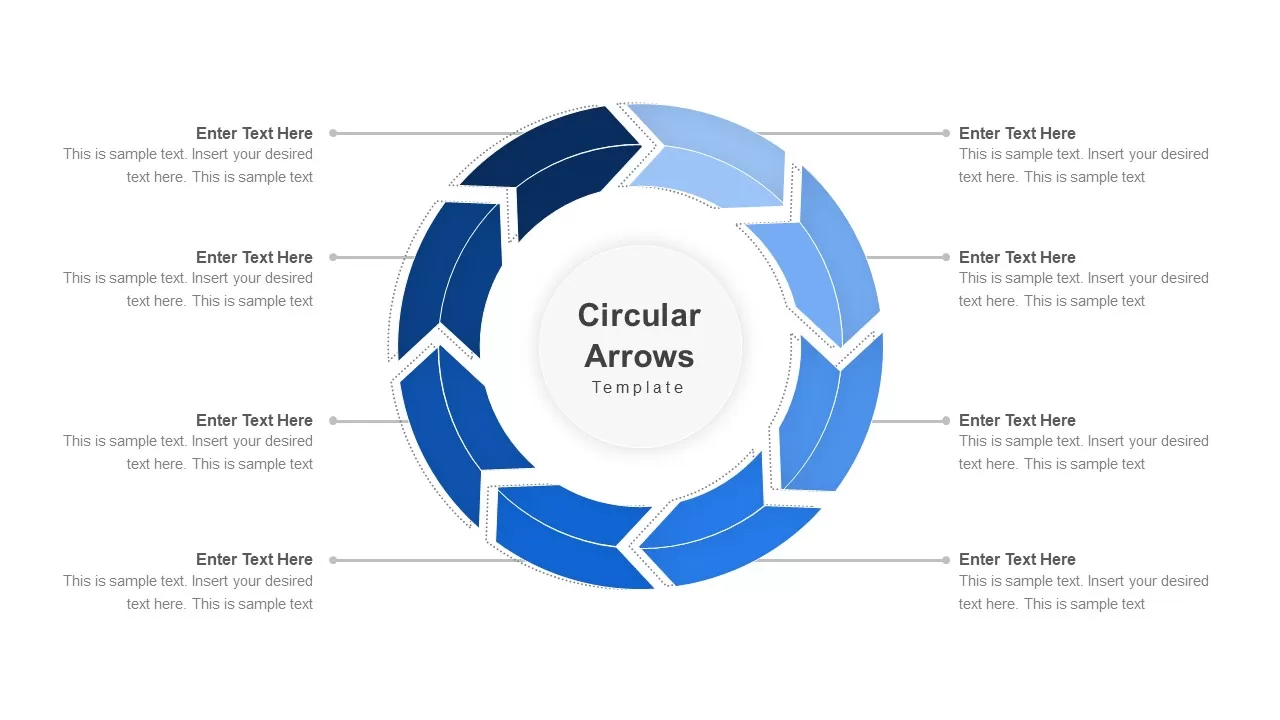 Circular arrows template