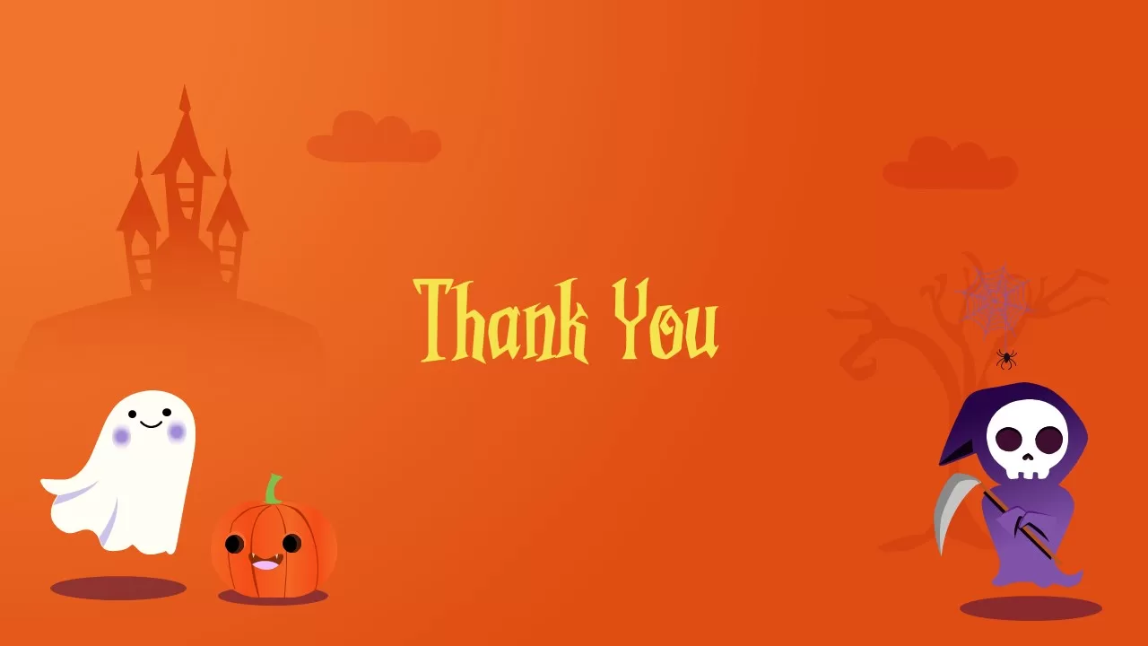 Free Animated Halloween PowerPoint Template thank you