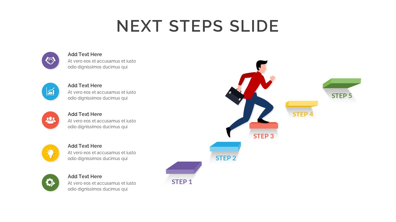 Free Next Steps Powerpoint Template Slidemodel 8480