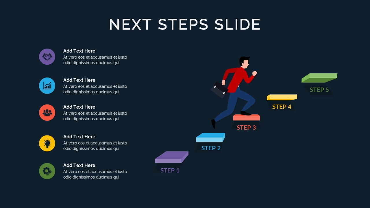 Next Step Slide Template Slidebazaar 8550