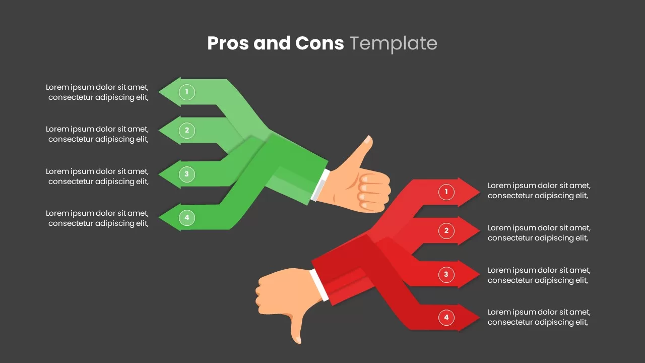 Pros and Cons infographics