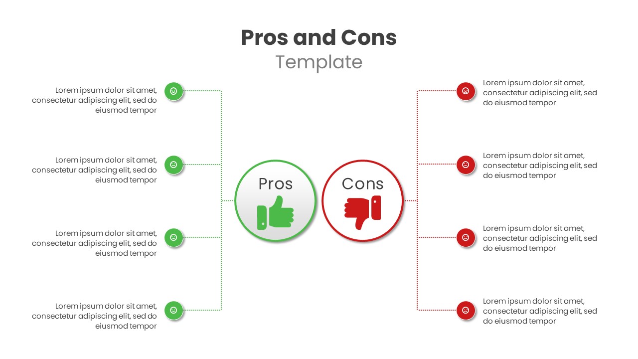 Pros And Cons Template Slidebazaar