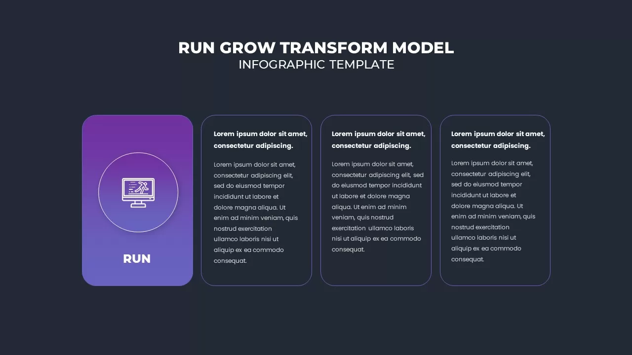 Run grow transform powerpoint template