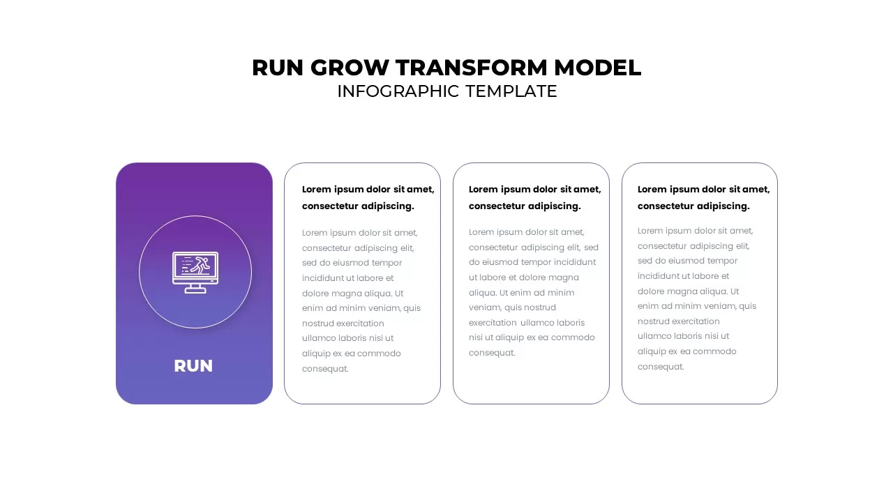 Run grow transform ppt template