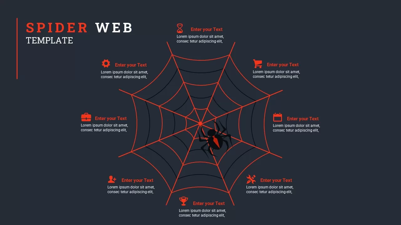 Spider Web infographic powerpoint