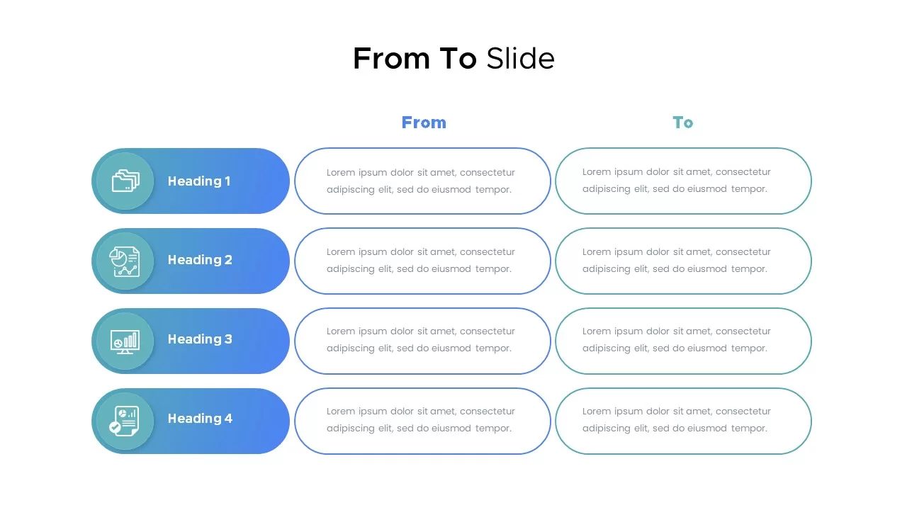 from to ppt infographic