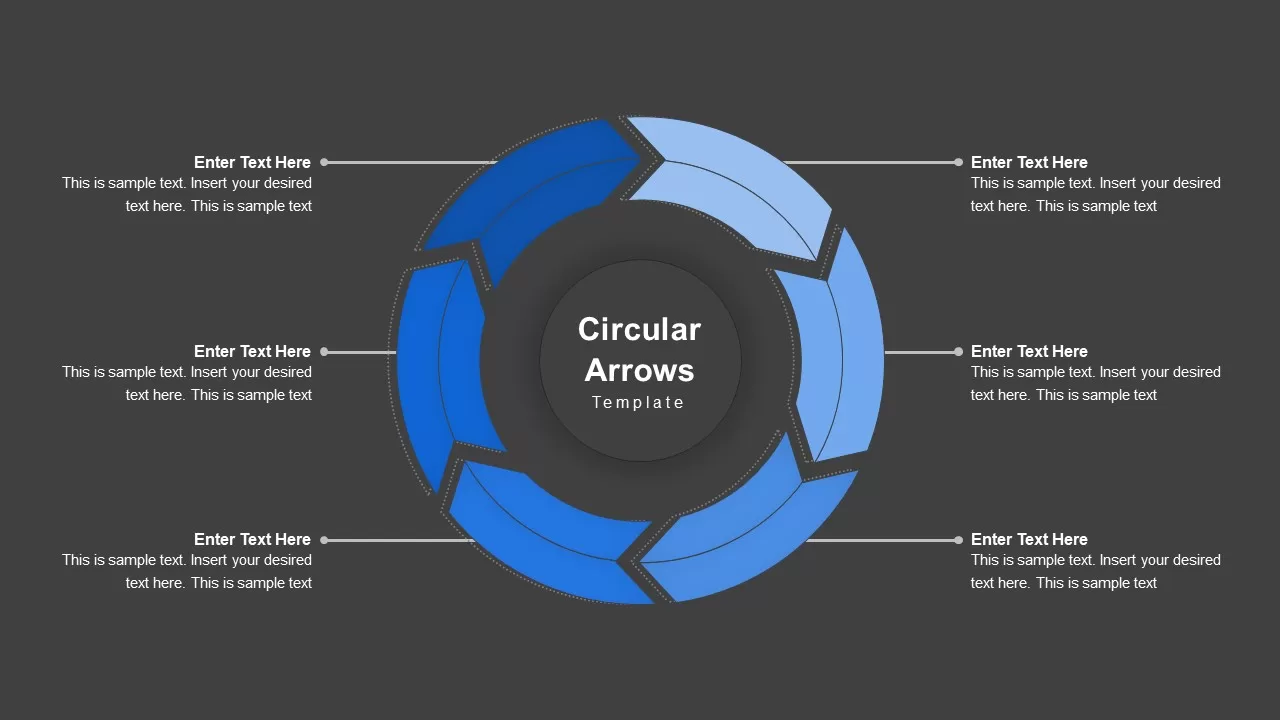 powerpoint circular arrow infographics