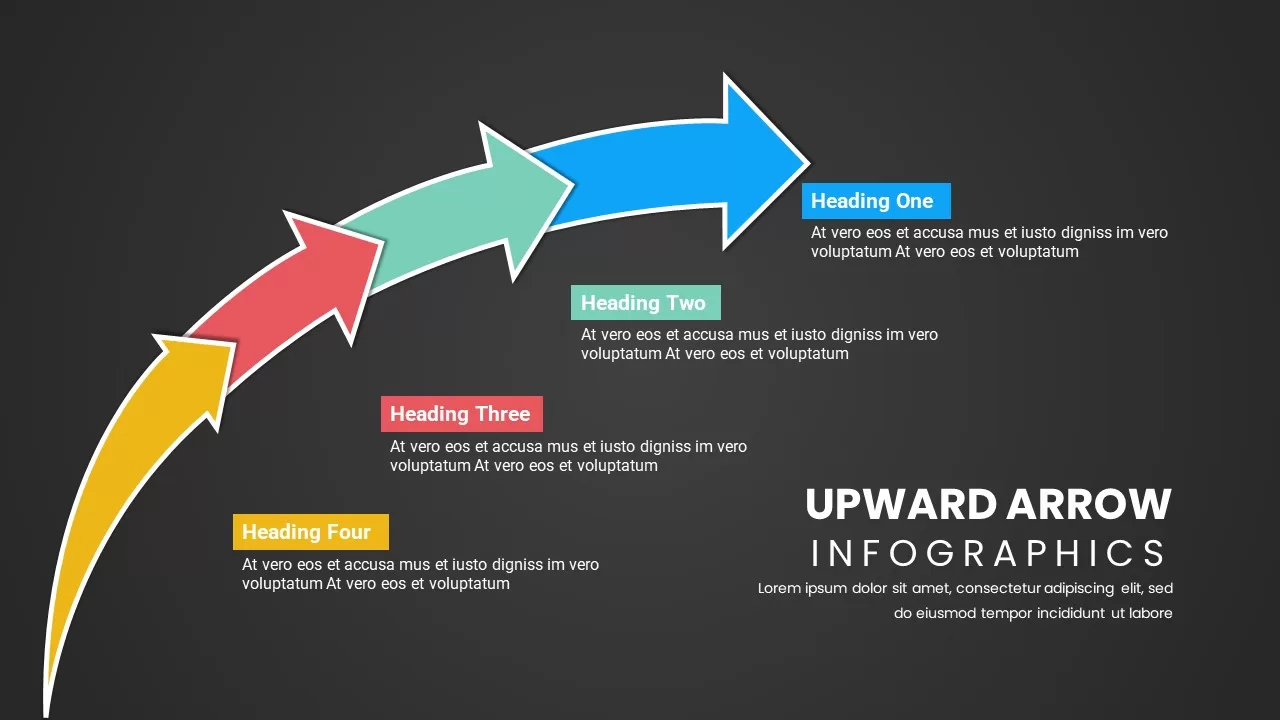 upward arrow infographic