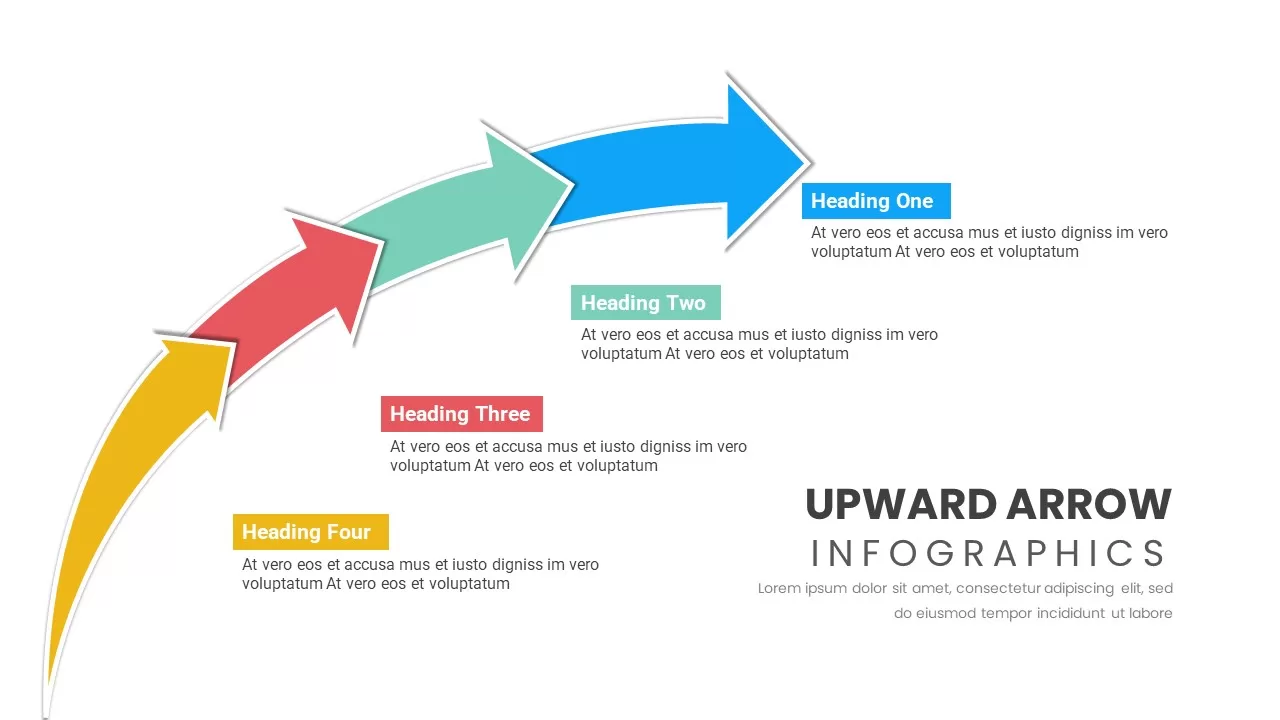 upward arrow infographic template