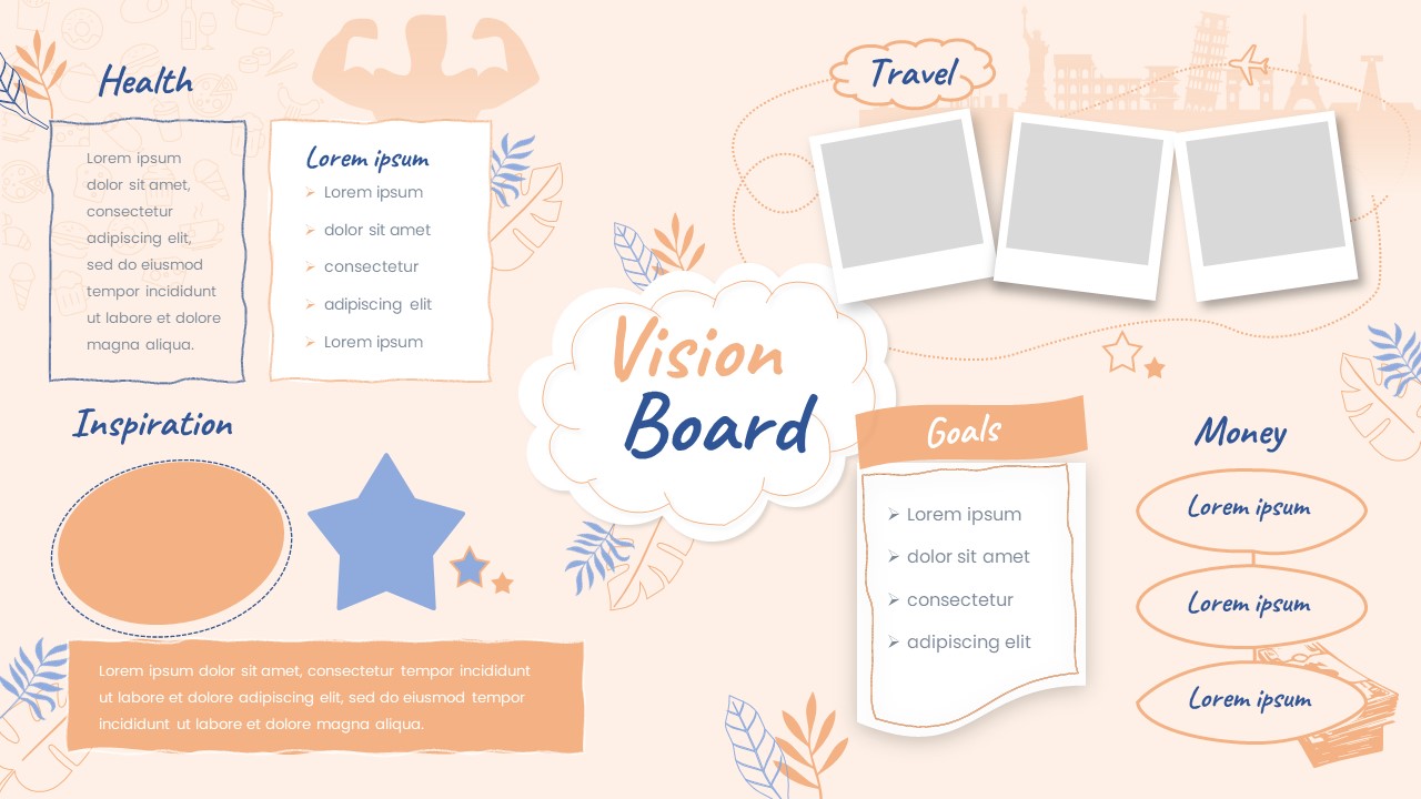 Vision board template SlideBazaar