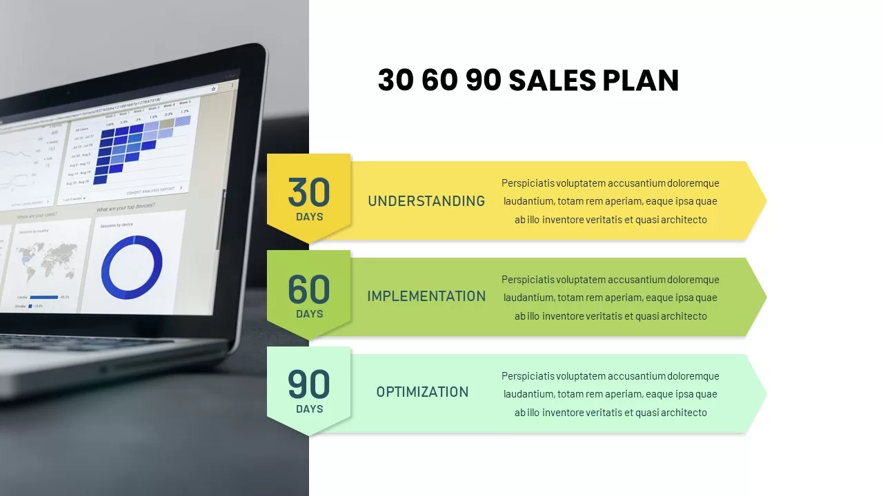 30 60 90 Day Sales Plan Template For PowerPoint