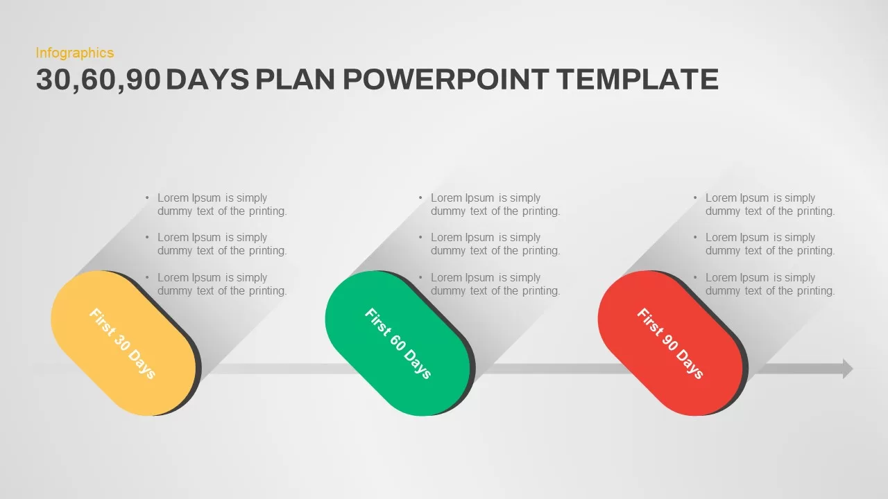 30 60 90 Days Plan Infographics Template