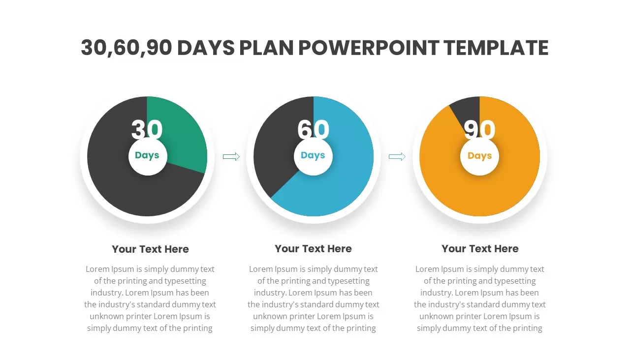 30 60 90 Days Plan PowerPoint Template