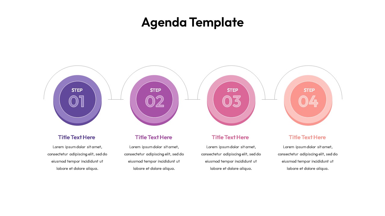 4 Step Agenda Infographics - SlideBazaar