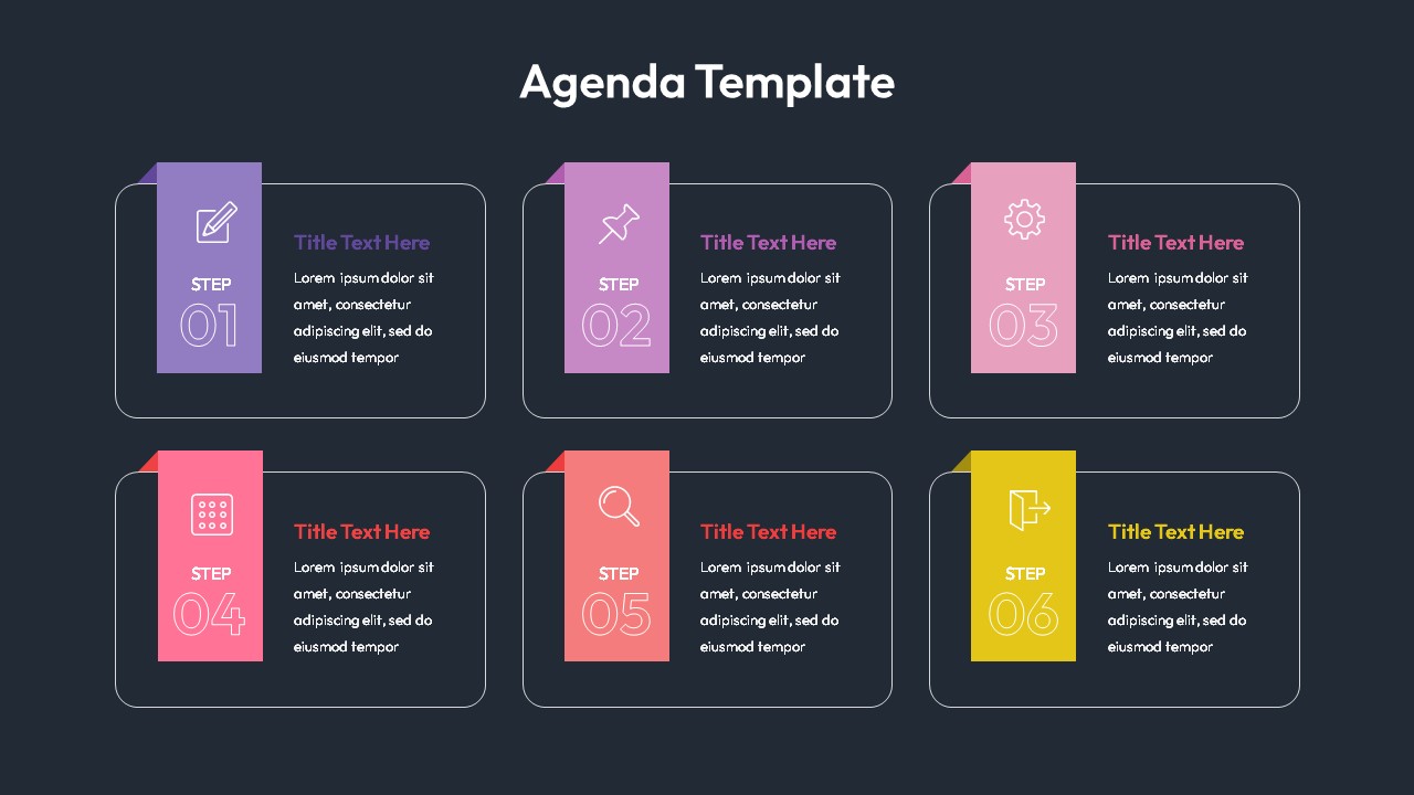 6 Stage Agenda Template - SlideBazaar