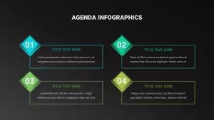 Agenda Infographic PowerPoint Template Dark